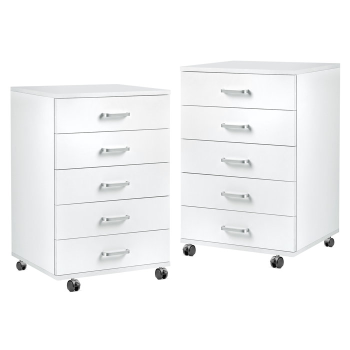 TUSY 5 Drawer Rolling Storage Chest & Reviews Wayfair